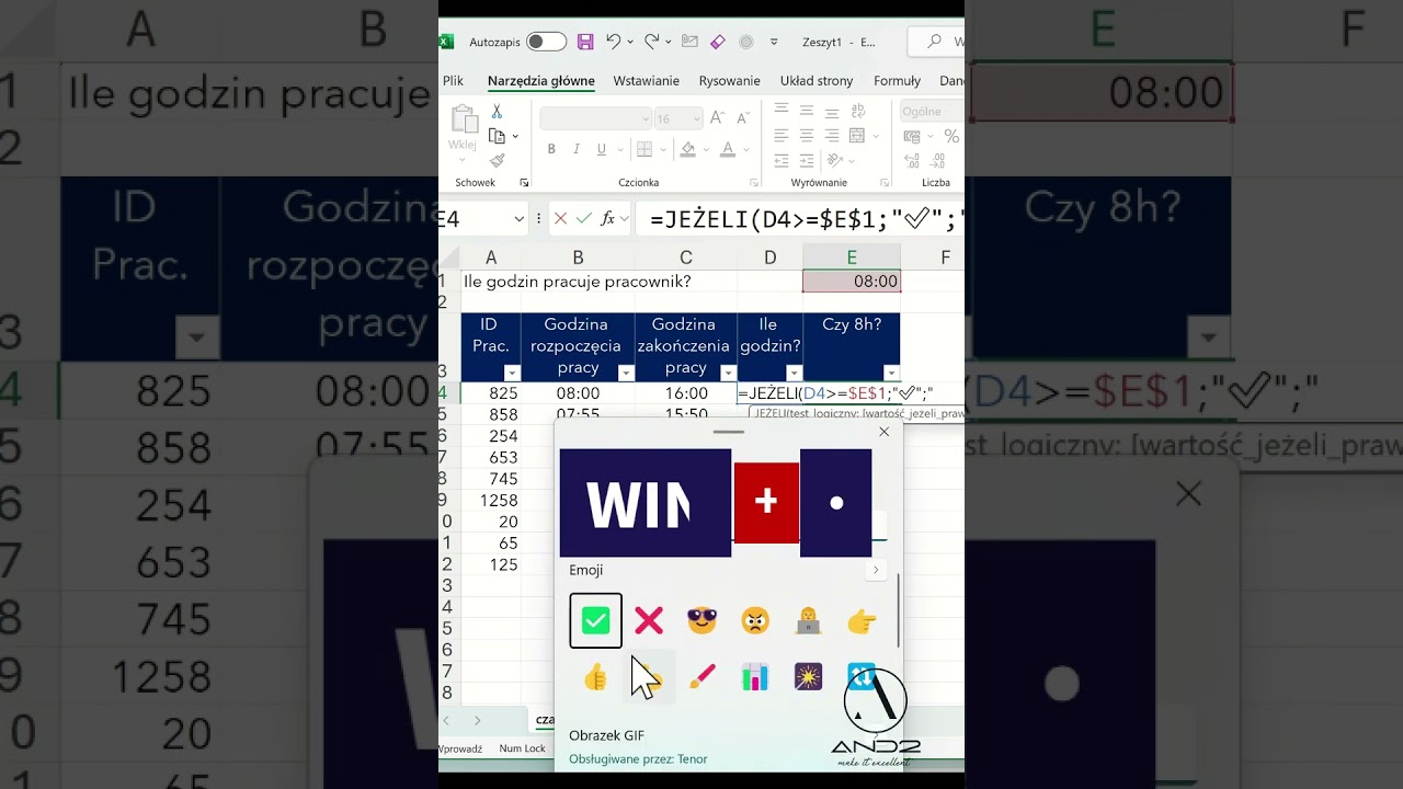 Jak efektywnie mierzyć przepracowany czas?  #excel #and2